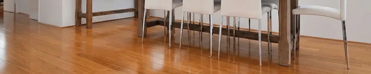 Professionally installed and refinished bamboo flooring in a residential home, showcasing smooth finish and natural wood tones in Tempe, AZ