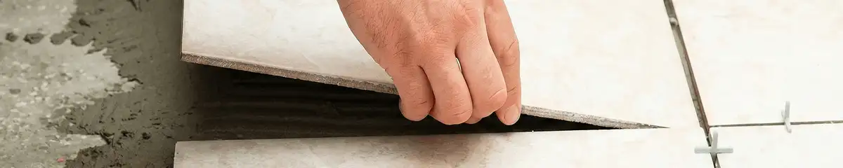 Professional installing ceramic tile floors in Tempe, AZ